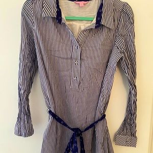 Button down, long sleeved Lilly Pulitzer dress